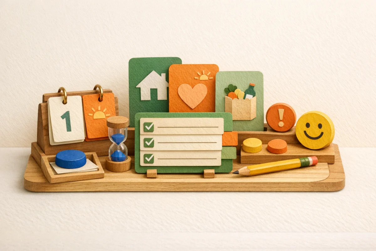A colorful hands-on family helper tool project
